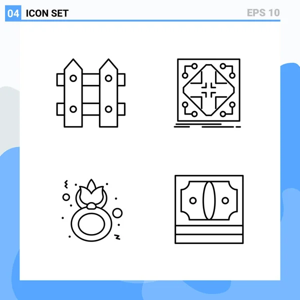 Set Universal Creative Icons Simply Vector Illustrations Web Mobile Apps — Stock Vector