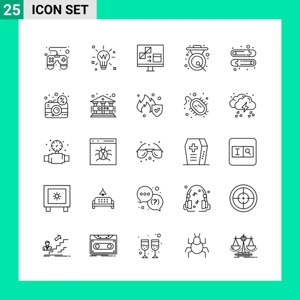 Conjunto Iconos Creativos Universales Simplemente Vector Ilustraciones Para Aplicaciones Web — Vector de stock