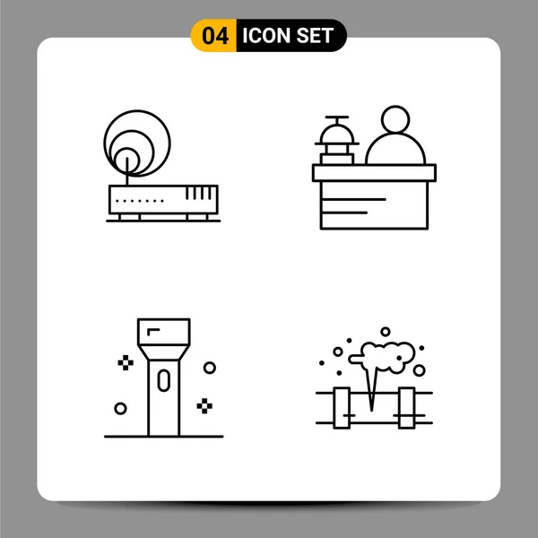 Set Universal Creative Icons Simply Vector Illustrations Web Mobile Apps — Stock Vector