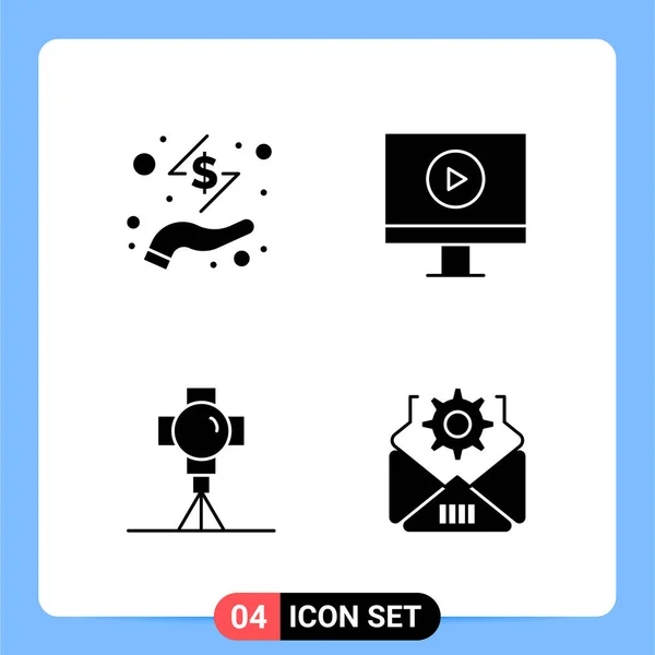 Conjunto Iconos Creativos Universales Simplemente Vector Ilustraciones Para Aplicaciones Web — Archivo Imágenes Vectoriales