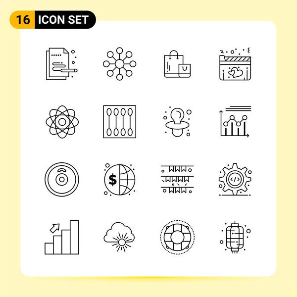 Vector Illustration Seo Line Icons — Stock Vector