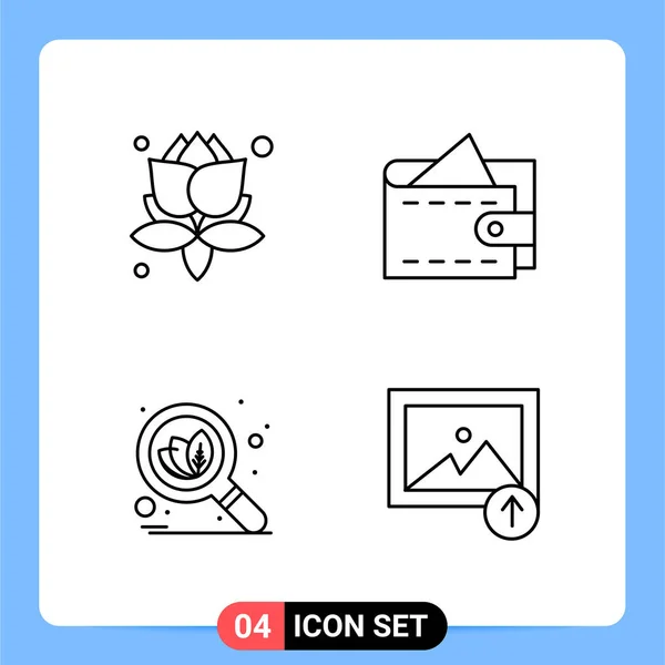 Conjunto Iconos Creativos Universales Simplemente Vector Ilustraciones Para Aplicaciones Web — Archivo Imágenes Vectoriales