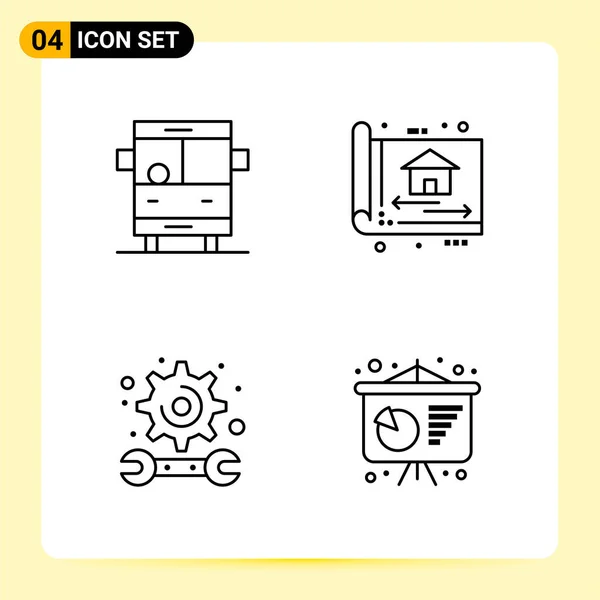 Conjunto Iconos Creativos Universales Simplemente Vector Ilustraciones Para Aplicaciones Web — Vector de stock