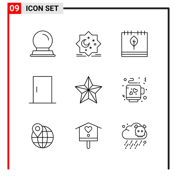 Set Universal Creative Icons Simply Vector Illustrations Web Mobile Apps — Stock Vector