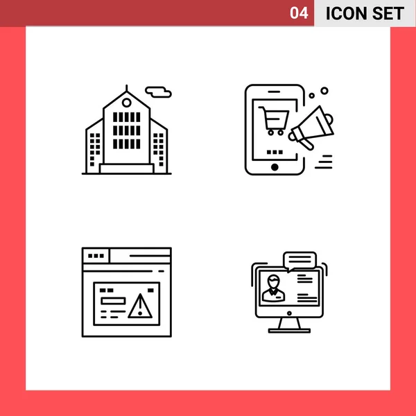 Conjunto Iconos Creativos Universales Simplemente Vector Ilustraciones Para Aplicaciones Web — Archivo Imágenes Vectoriales