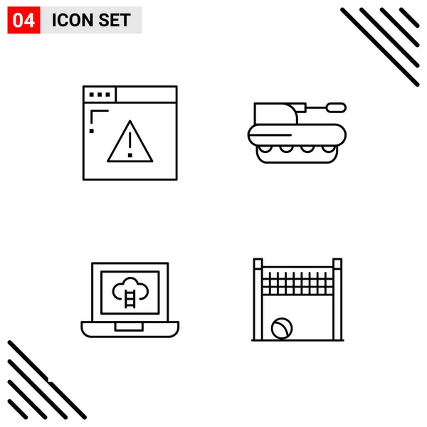 Conjunto Iconos Creativos Universales Simplemente Vector Ilustraciones Para Aplicaciones Web — Archivo Imágenes Vectoriales