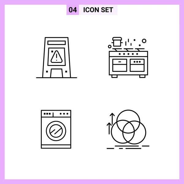 Set Universal Creative Icons Simply Vector Illustrations Web Mobile Apps — Stock Vector