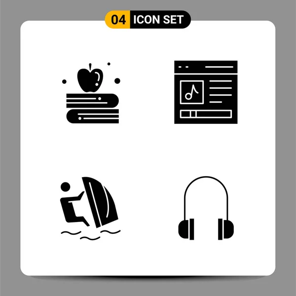 Conjunto Iconos Creativos Universales Simplemente Vector Ilustraciones Para Aplicaciones Web — Vector de stock