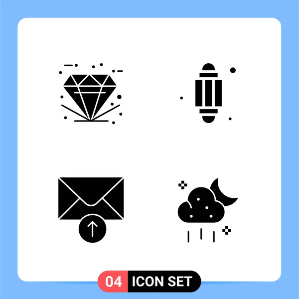 Conjunto Iconos Creativos Universales Simplemente Vector Ilustraciones Para Aplicaciones Web — Archivo Imágenes Vectoriales