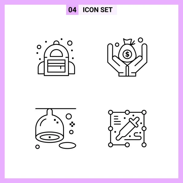 Conjunto Iconos Creativos Universales Simplemente Vector Ilustraciones Para Aplicaciones Web — Vector de stock