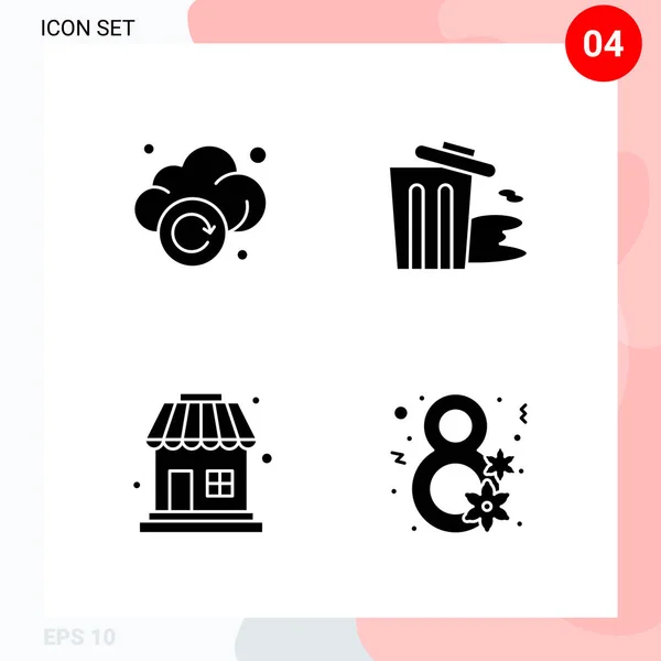 Conjunto Iconos Creativos Universales Ilustración Vectorial — Vector de stock