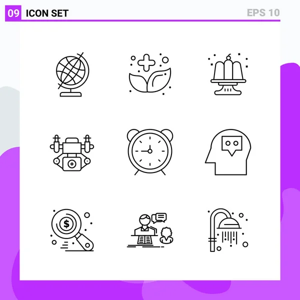 Conjunto Iconos Creativos Universales Simplemente Vector Ilustraciones Para Aplicaciones Web — Archivo Imágenes Vectoriales