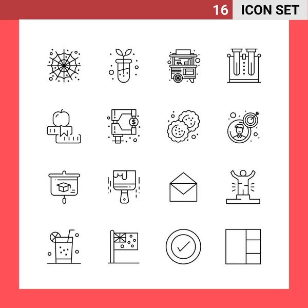 Conjunto Iconos Creativos Universales Simplemente Vector Ilustraciones Para Aplicaciones Web — Vector de stock