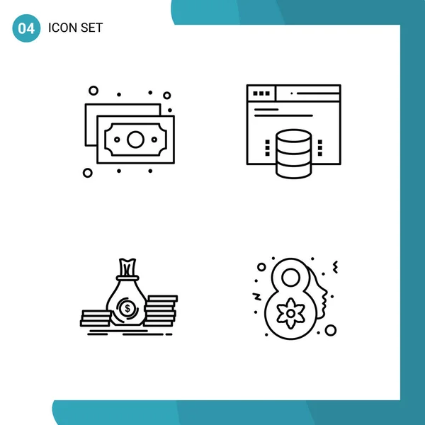 Vector Illustration Flat Icons — Stock Vector