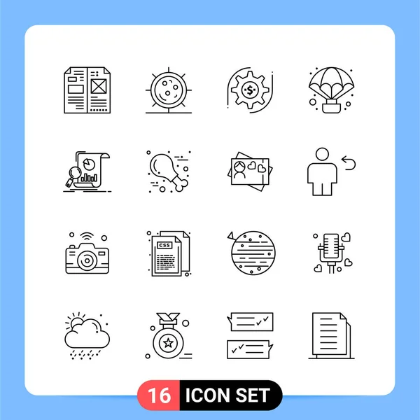 Conjunto Iconos Creativos Universales Simplemente Vector Ilustraciones Para Aplicaciones Web — Vector de stock