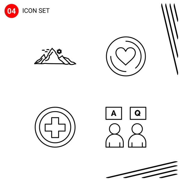 Set Universal Creative Icons Simply Vector Illustrations Web Mobile Apps — Stock Vector