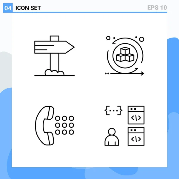 Conjunto Iconos Creativos Universales Simplemente Vector Ilustraciones Para Aplicaciones Web — Archivo Imágenes Vectoriales