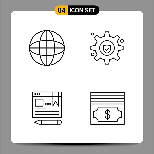 Conjunto Iconos Creativos Universales Simplemente Vector Ilustraciones Para Aplicaciones Web — Vector de stock