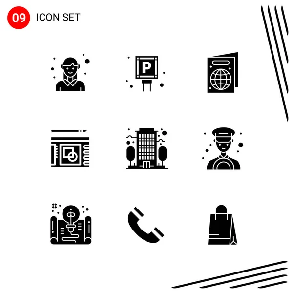 Creative Icons Set Design White Background — Stock Vector