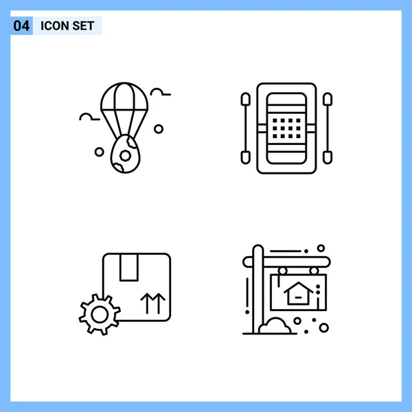 Conjunto Iconos Creativos Universales Simplemente Vector Ilustraciones Para Aplicaciones Web — Vector de stock