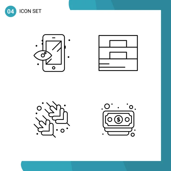 Set Universeller Kreativer Symbole Einfach Vektorillustrationen Für Web Und Mobile — Stockvektor