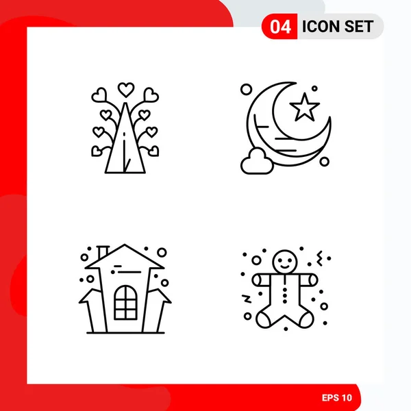 Conjunto Iconos Creativos Universales Simplemente Vector Ilustraciones Para Aplicaciones Web — Vector de stock