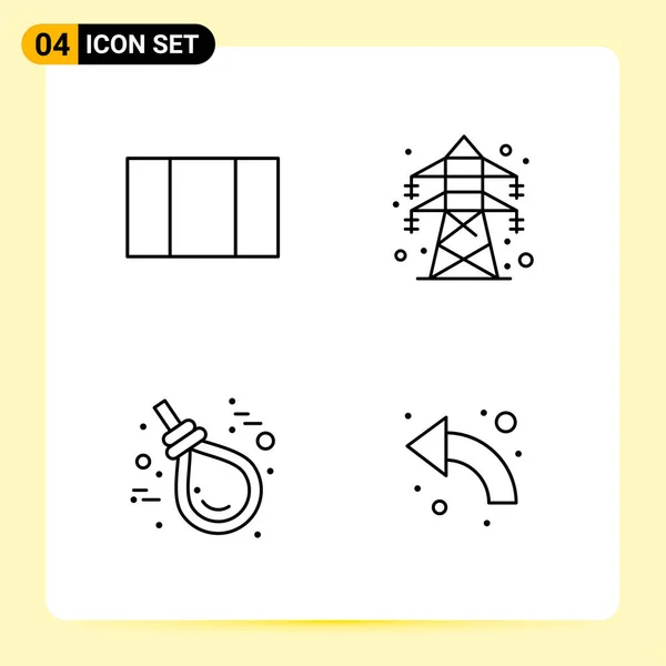 Conjunto Iconos Creativos Universales Simplemente Vector Ilustraciones Para Aplicaciones Web — Vector de stock