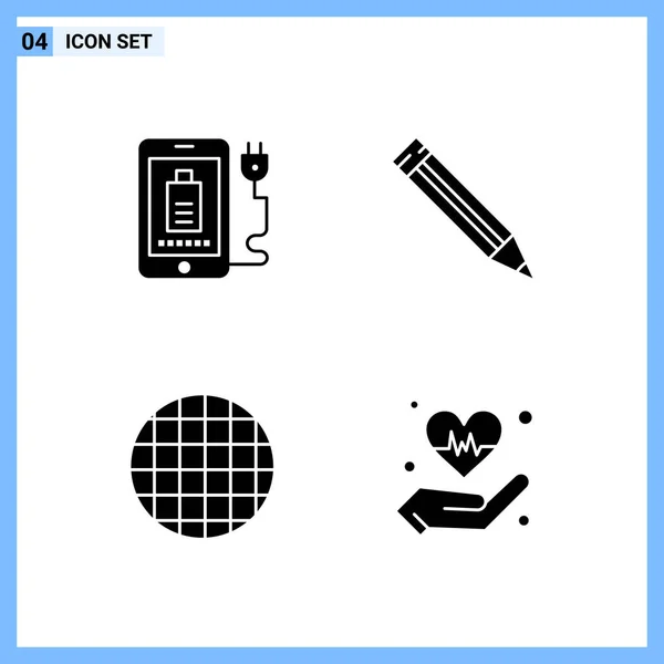 Conjunto Iconos Creativos Universales Simplemente Vector Ilustraciones Para Aplicaciones Web — Vector de stock