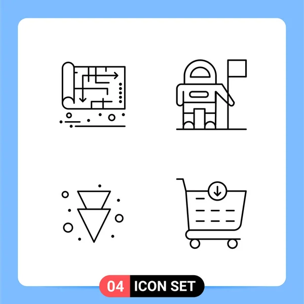 Set Dari Ikon Kreatif Universal Cukup Ilustrasi Vektor Untuk Aplikasi - Stok Vektor