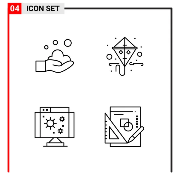 Conjunto Ícones Criativos Universais Simplesmente Vetor Ilustrações Para Web Aplicativos —  Vetores de Stock