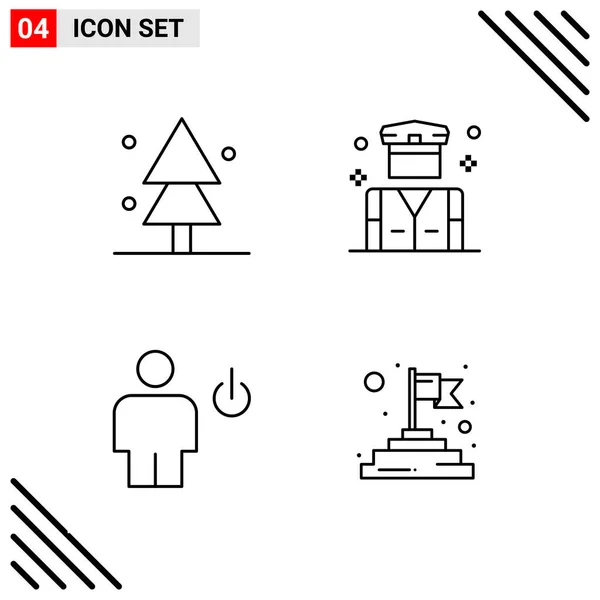 Conjunto Iconos Creativos Universales Simplemente Vector Ilustraciones Para Aplicaciones Web — Vector de stock