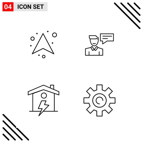 Set Universal Creative Icons Simply Vector Illustrations Web Mobile Apps — Stock Vector