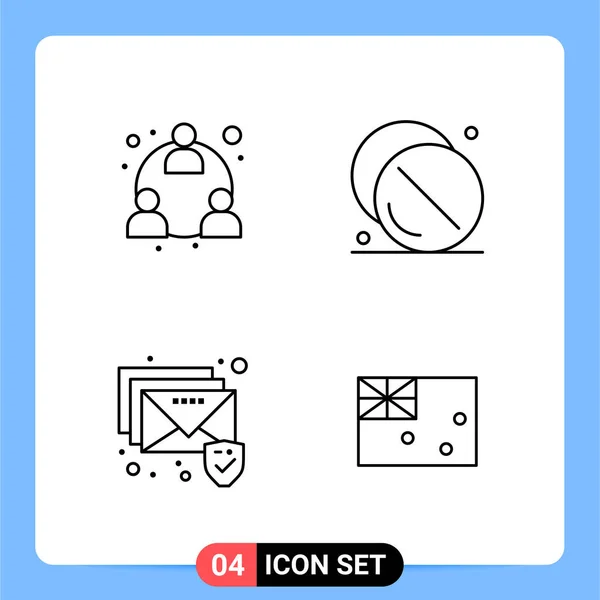 Conjunto Iconos Creativos Universales Simplemente Vector Ilustraciones Para Aplicaciones Web — Archivo Imágenes Vectoriales