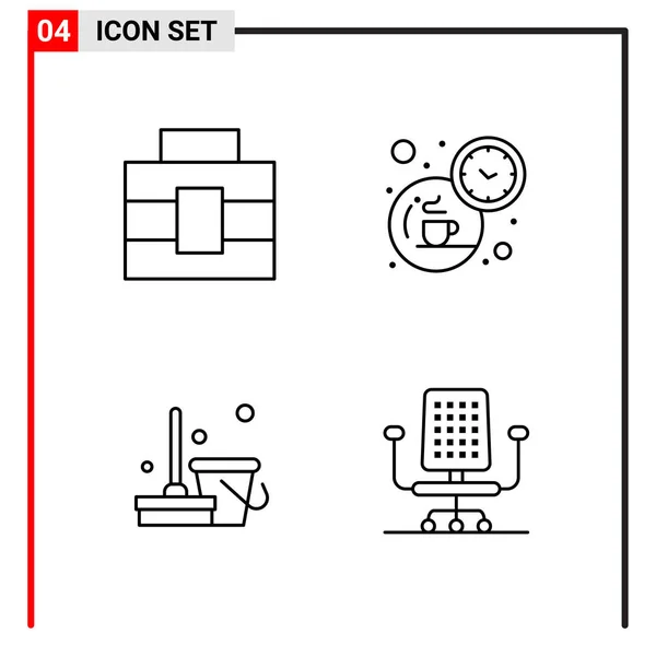 Set Universeller Kreativer Symbole Einfach Vektorillustrationen Für Web Und Mobile — Stockvektor