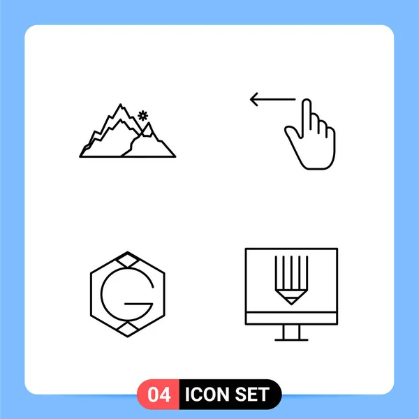 Set Universal Creative Icons Simply Vector Illustrations Web Mobile Apps — Stock Vector