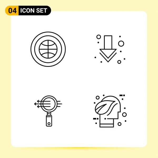 Conjunto Iconos Creativos Universales Ilustración Vectorial — Vector de stock