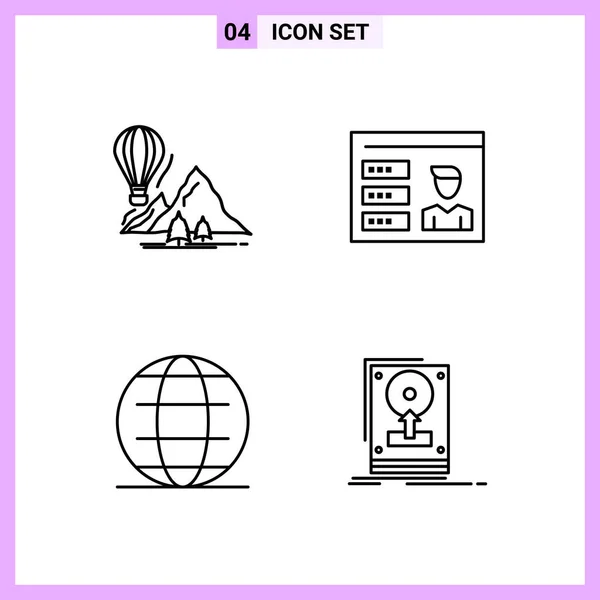 Set Universal Creative Icons Simply Vector Illustrations Web Mobile Apps — Stock Vector