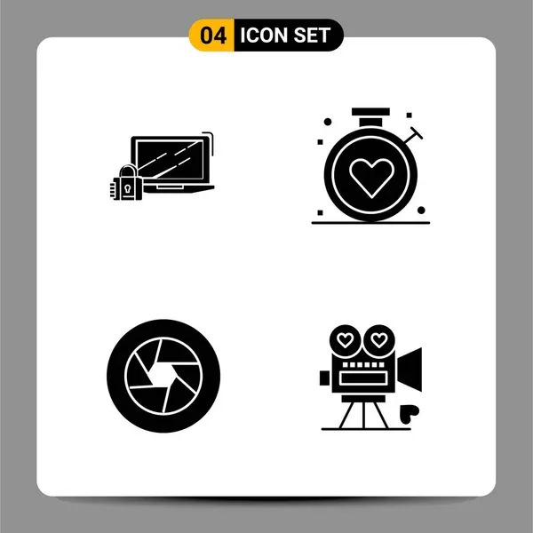 Conjunto Iconos Creativos Universales Simplemente Vector Ilustraciones Para Aplicaciones Web — Vector de stock