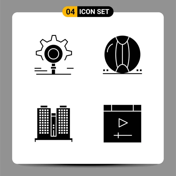 Conjunto Iconos Creativos Universales Simplemente Vector Ilustraciones Para Aplicaciones Web — Archivo Imágenes Vectoriales