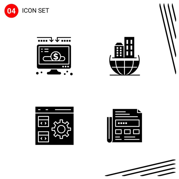 Conjunto Iconos Creativos Universales Simplemente Vector Ilustraciones Para Aplicaciones Web — Vector de stock