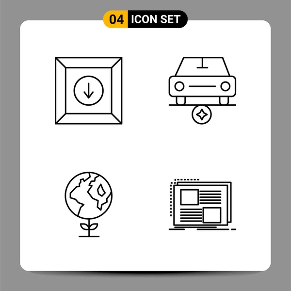 Conjunto Iconos Creativos Universales Simplemente Vector Ilustraciones Para Aplicaciones Web — Archivo Imágenes Vectoriales