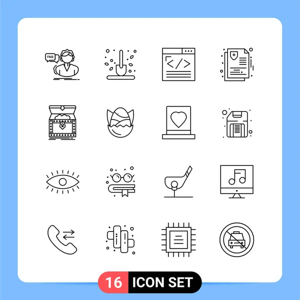 Conjunto Iconos Creativos Universales Simplemente Vector Ilustraciones Para Aplicaciones Web — Archivo Imágenes Vectoriales