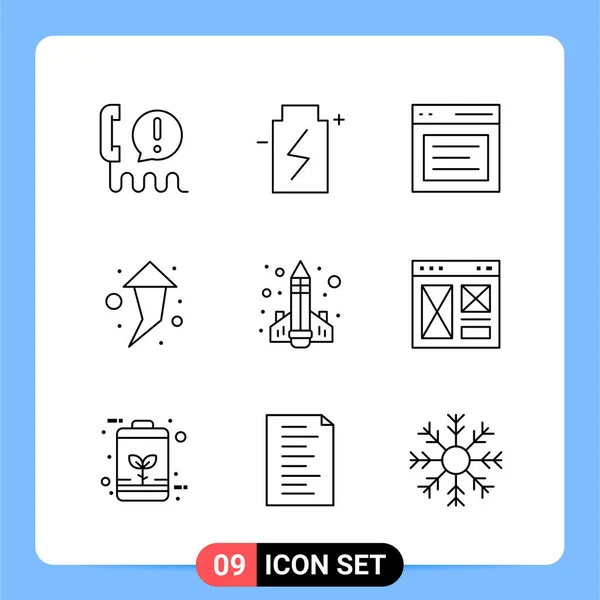 Conjunto Iconos Creativos Universales Simplemente Vector Ilustraciones Para Aplicaciones Web — Vector de stock