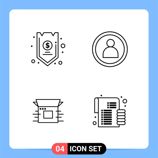 Conjunto Iconos Creativos Universales Simplemente Vector Ilustraciones Para Aplicaciones Web — Vector de stock