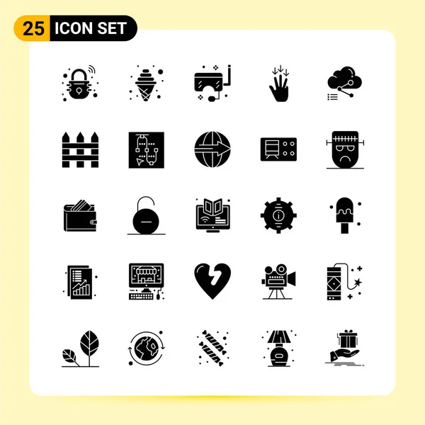 Set de 25 iconos de negocio universales Vector — Vector de stock