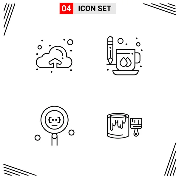 Conjunto Iconos Creativos Universales Simplemente Vector Ilustraciones Para Aplicaciones Web — Archivo Imágenes Vectoriales