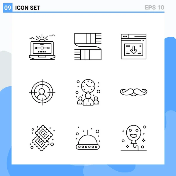 Set Universal Creative Icons Simply Vector Illustrations Web Mobile Apps — Stock Vector