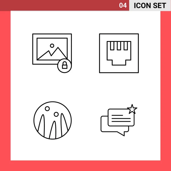 Conjunto Iconos Creativos Universales Simplemente Vector Ilustraciones Para Aplicaciones Web — Vector de stock