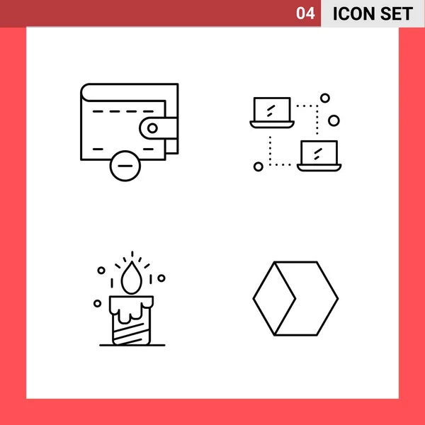 Conjunto Iconos Creativos Universales Simplemente Vector Ilustraciones Para Aplicaciones Web — Vector de stock