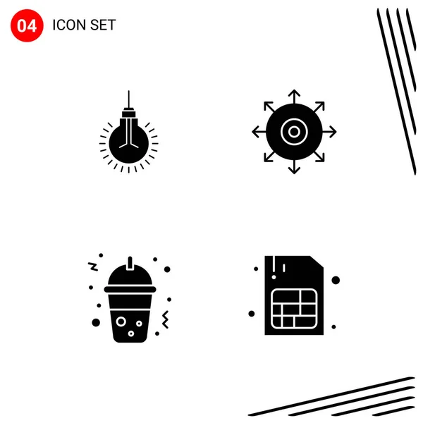 Conjunto Iconos Creativos Universales Simplemente Vector Ilustraciones Para Aplicaciones Web — Vector de stock